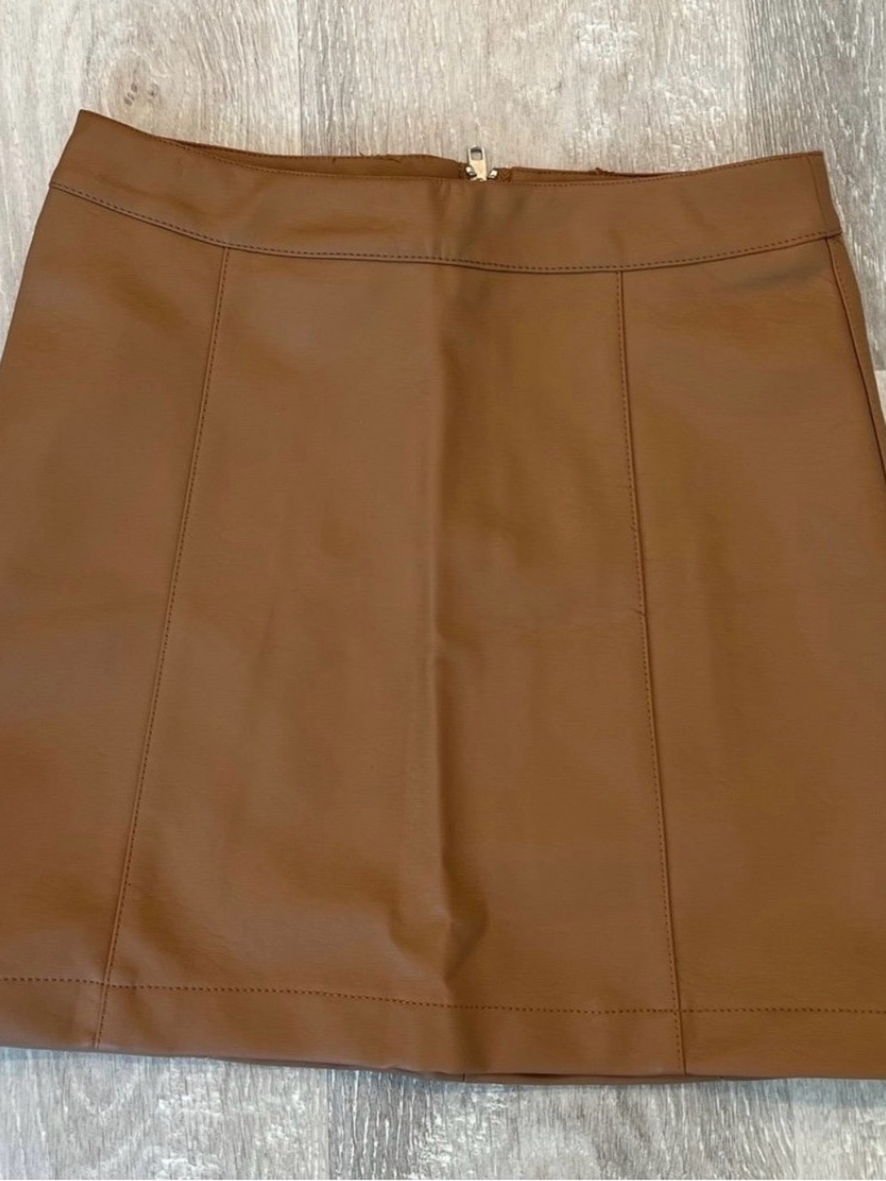Forever 21 Camel Brown Faux Leather Mini Skirt
